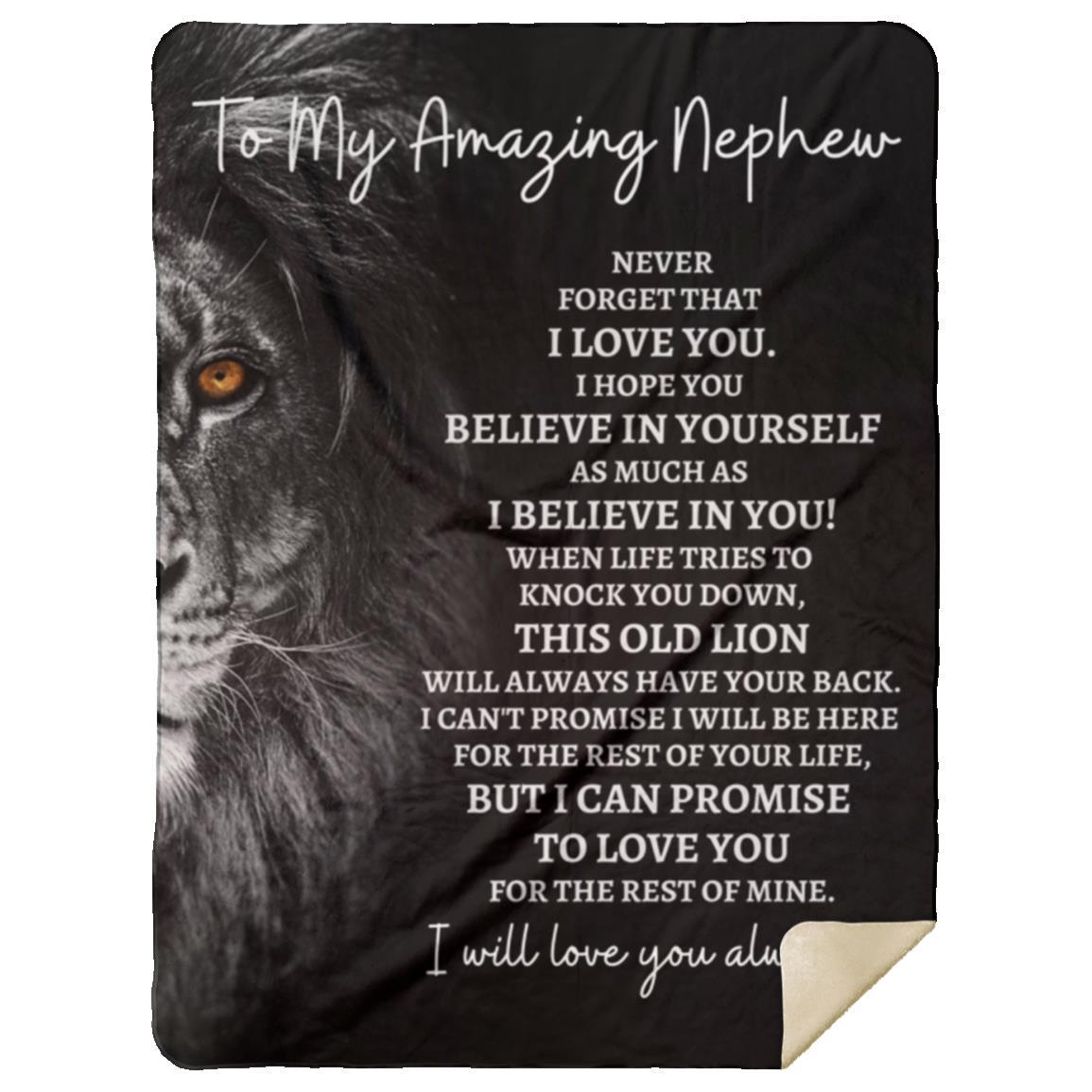 To My Amazing Nephew (Lion) Blanket