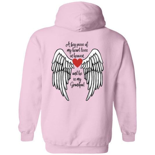 A piece of my heart is in Heaven /Grandpa-Z66x Pullover Hoodie 8 oz (Closeout)