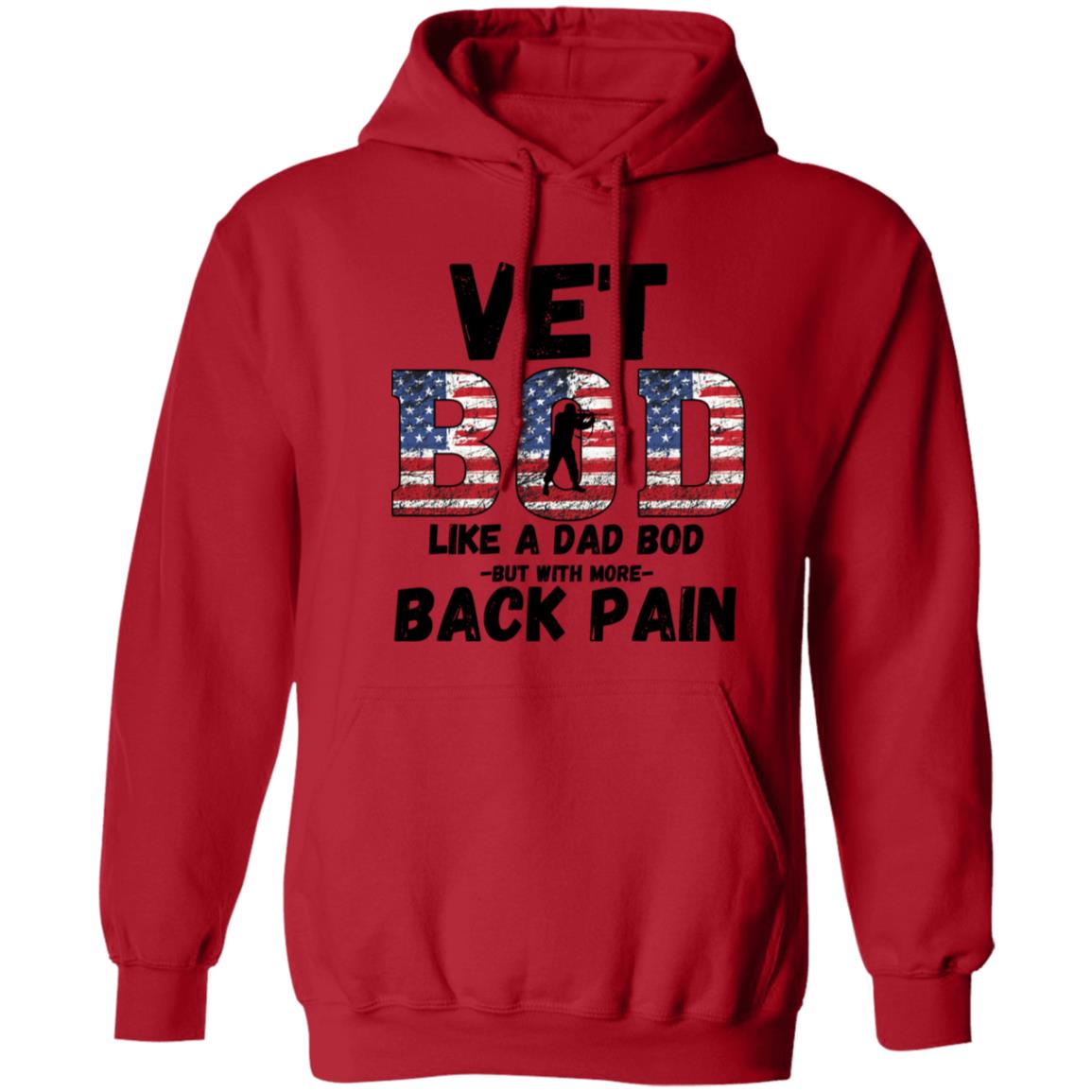 Vet Bod / Back Pain (Veterans)  - Pullover Hoodie 8 oz (Closeout)