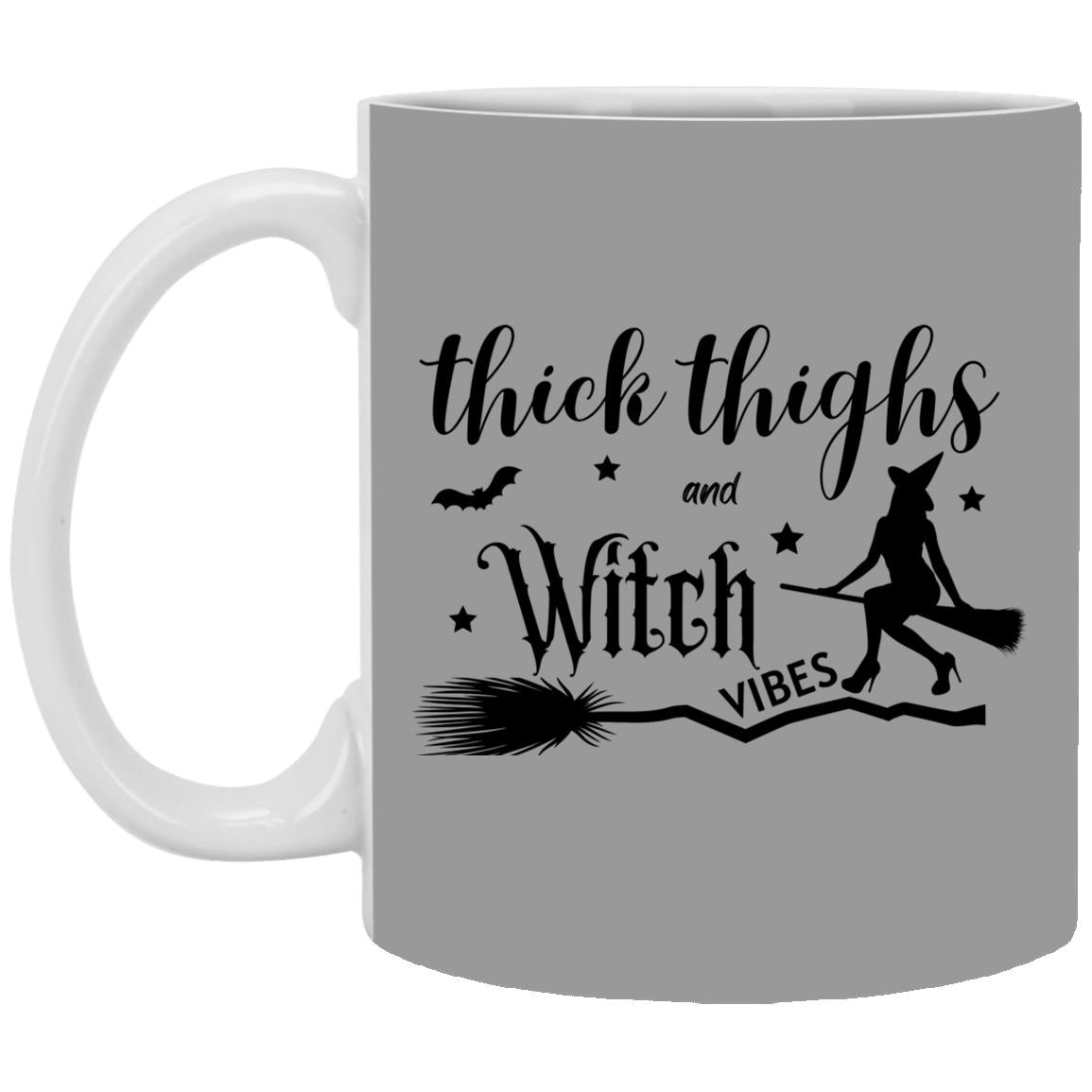 Thick Thighs & Witch Vibes - Halloween - XP8434 11 oz. White Mug