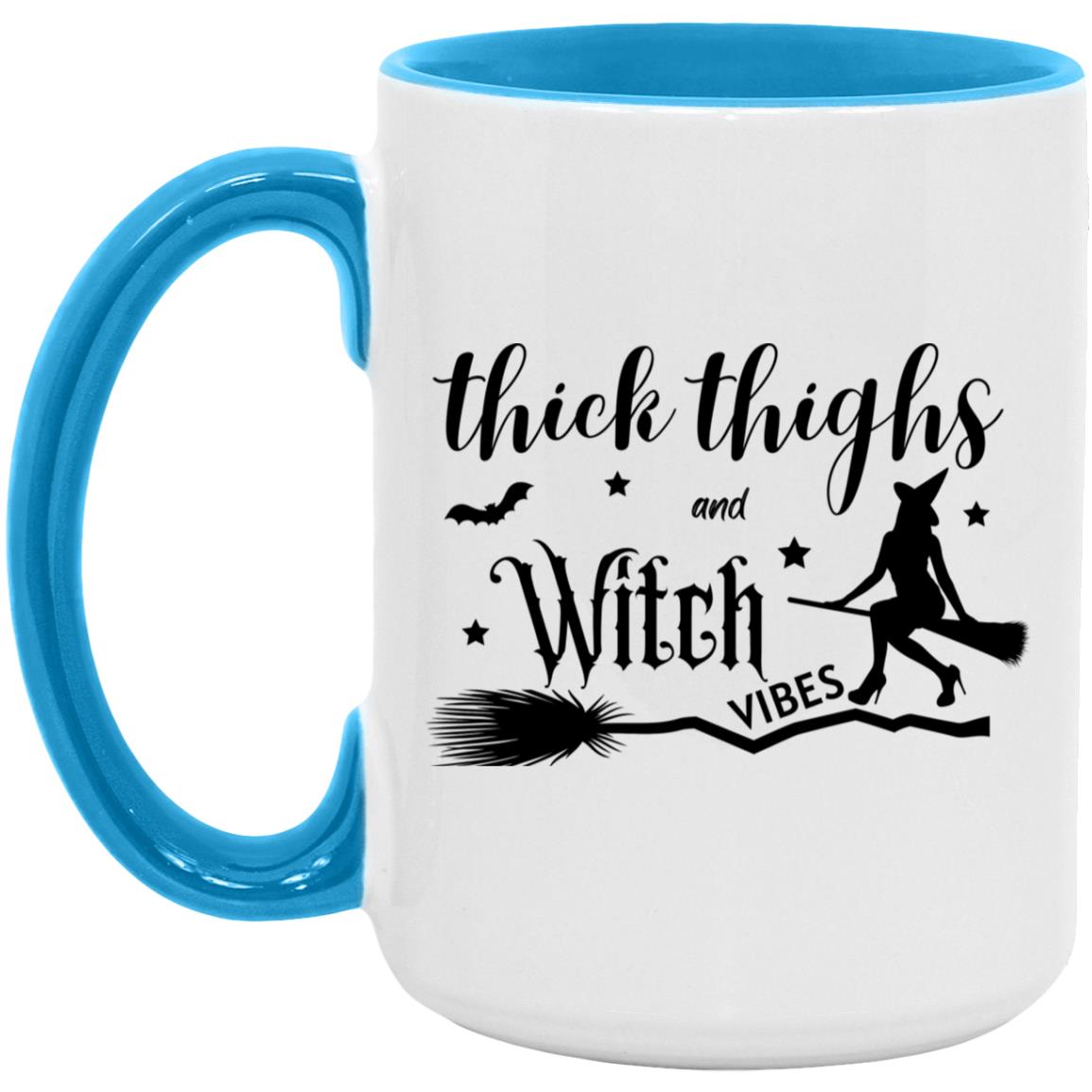 Thick Thighs & Witch Vibes - Halloween -AM15OZ 15oz. Accent Mug