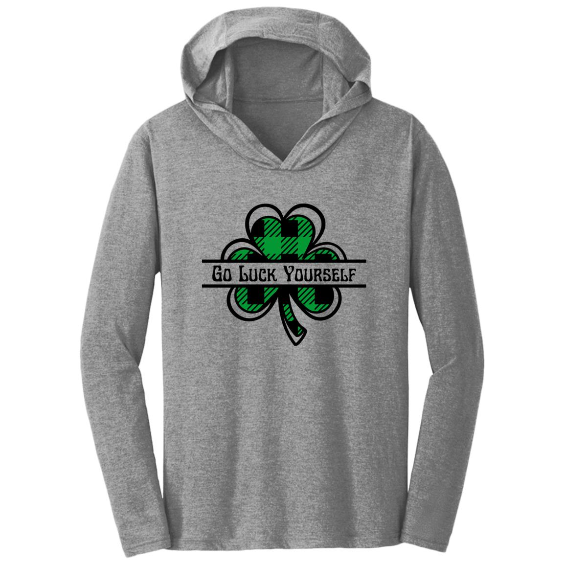 Go Luck Yourself Plaid (St Patrick's Day) -Triblend T-Shirt Hoodie