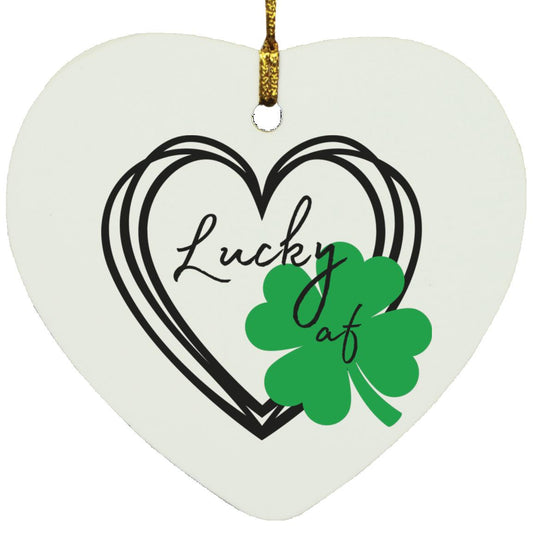 Lucky af (St. Patrick's Day) - Heart Ornament