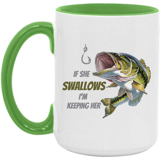 I'm Keeping Her -  (Green Fish) - AM15OZ 15oz. Accent Mug