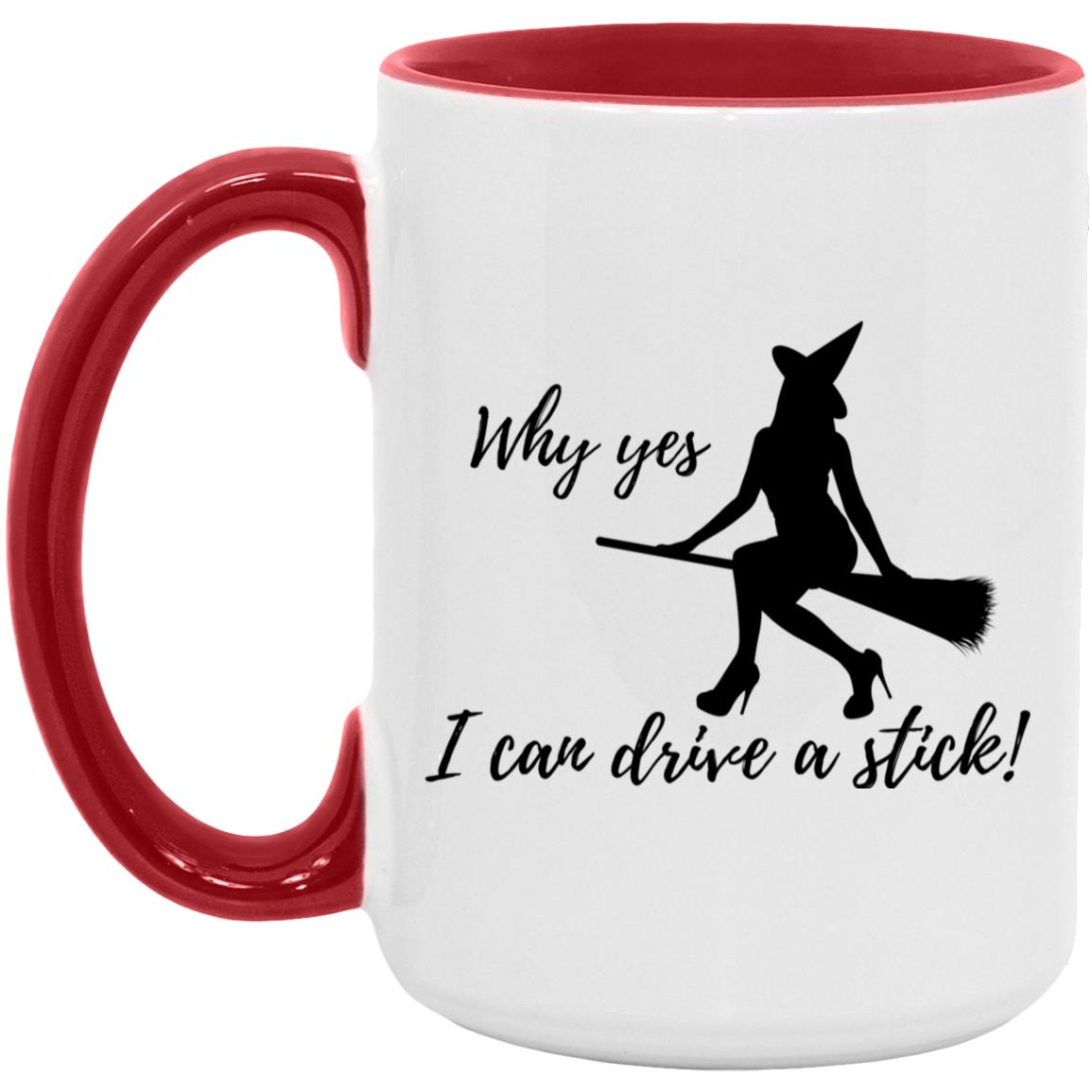 I can Drive a Stick - Halloween -AM15OZ 15oz. Accent Mug