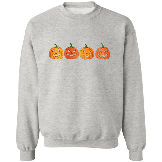 Four Pumpkin - Halloween - Z65x Pullover Crewneck Sweatshirt 8 oz (Closeout)