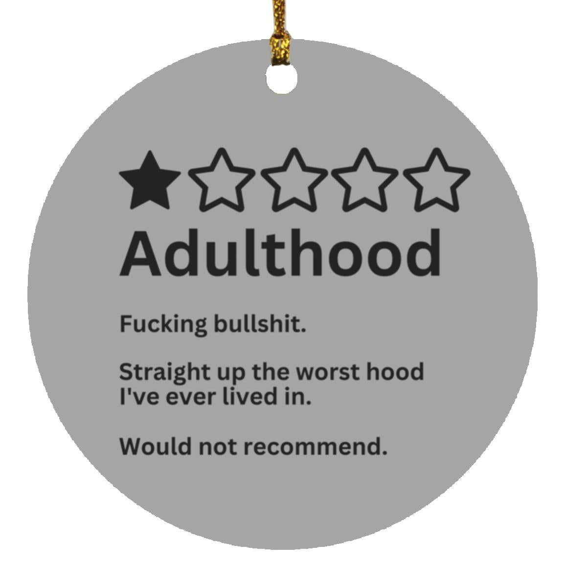 Adulthood - Circle Ornament