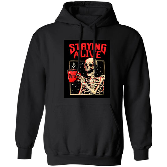Staying Alive- Halloween - Z66x Pullover Hoodie 8 oz (Closeout)