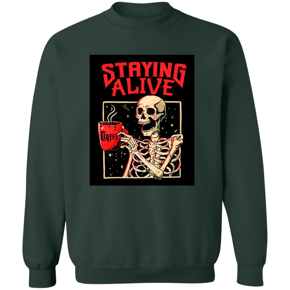 Staying Alive- Halloween - Z65x Pullover Crewneck Sweatshirt 8 oz (Closeout)