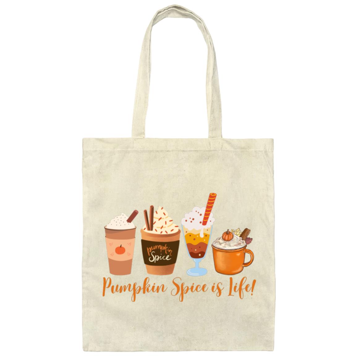 Pumpkin Spice is Life (Halloween / Thanksgiving)  Canvas Tote Bag