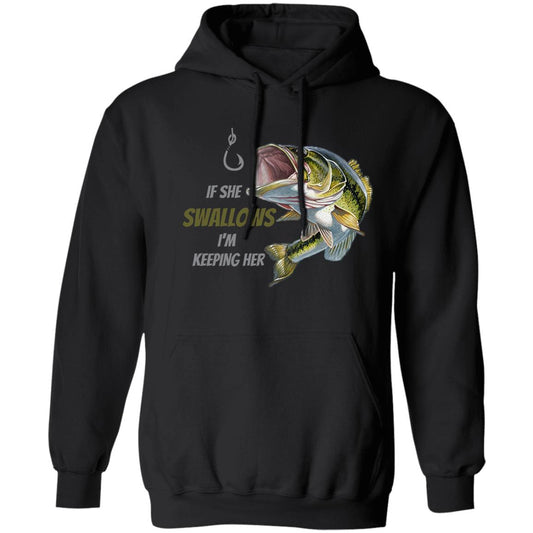 I'm Keeping Her -  (Green Fish) - Z66x Pullover Hoodie 8 oz (Closeout)