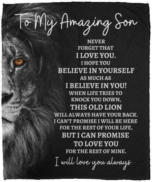 To My Amazing Son (Lion) Blanket