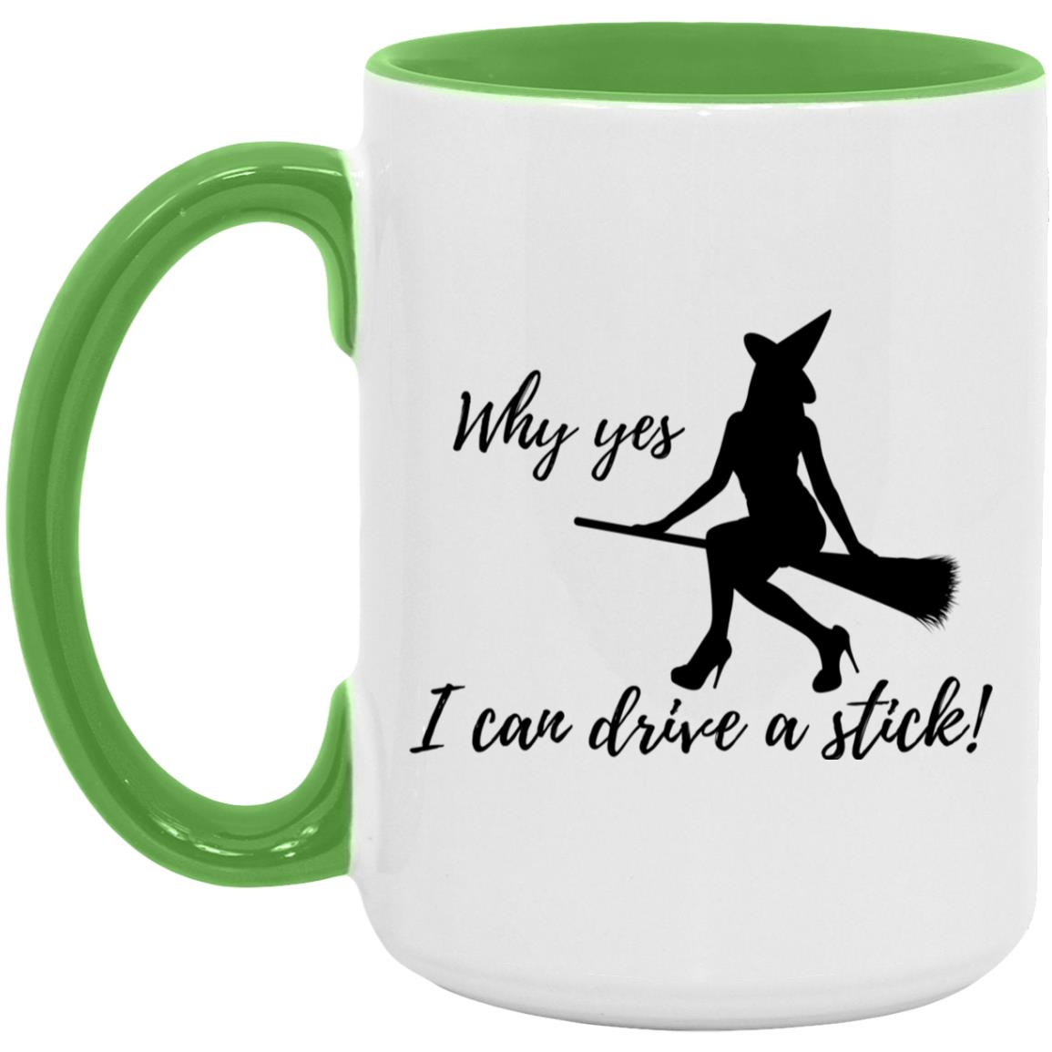 I can Drive a Stick - Halloween -AM15OZ 15oz. Accent Mug