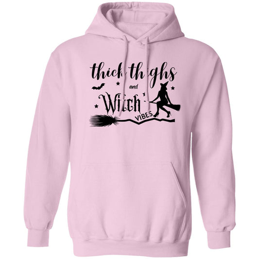 Thick Thighs & Witch Vibes - Halloween - Z66x Pullover Hoodie