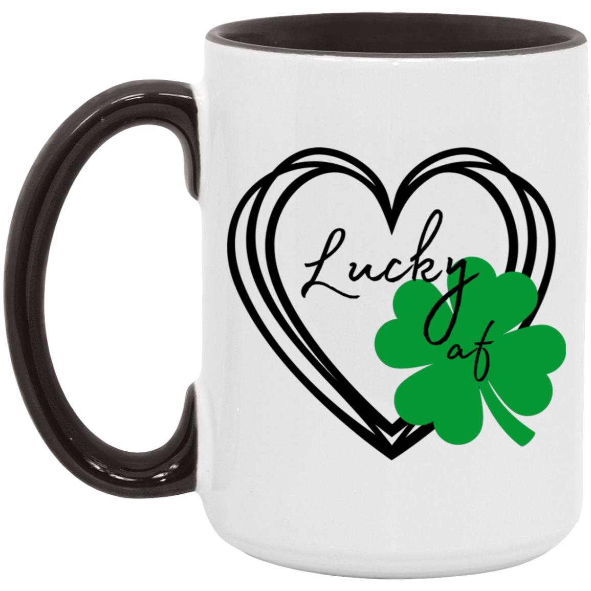 Lucky af (St. Patrick's Day) -15oz. Accent Mug