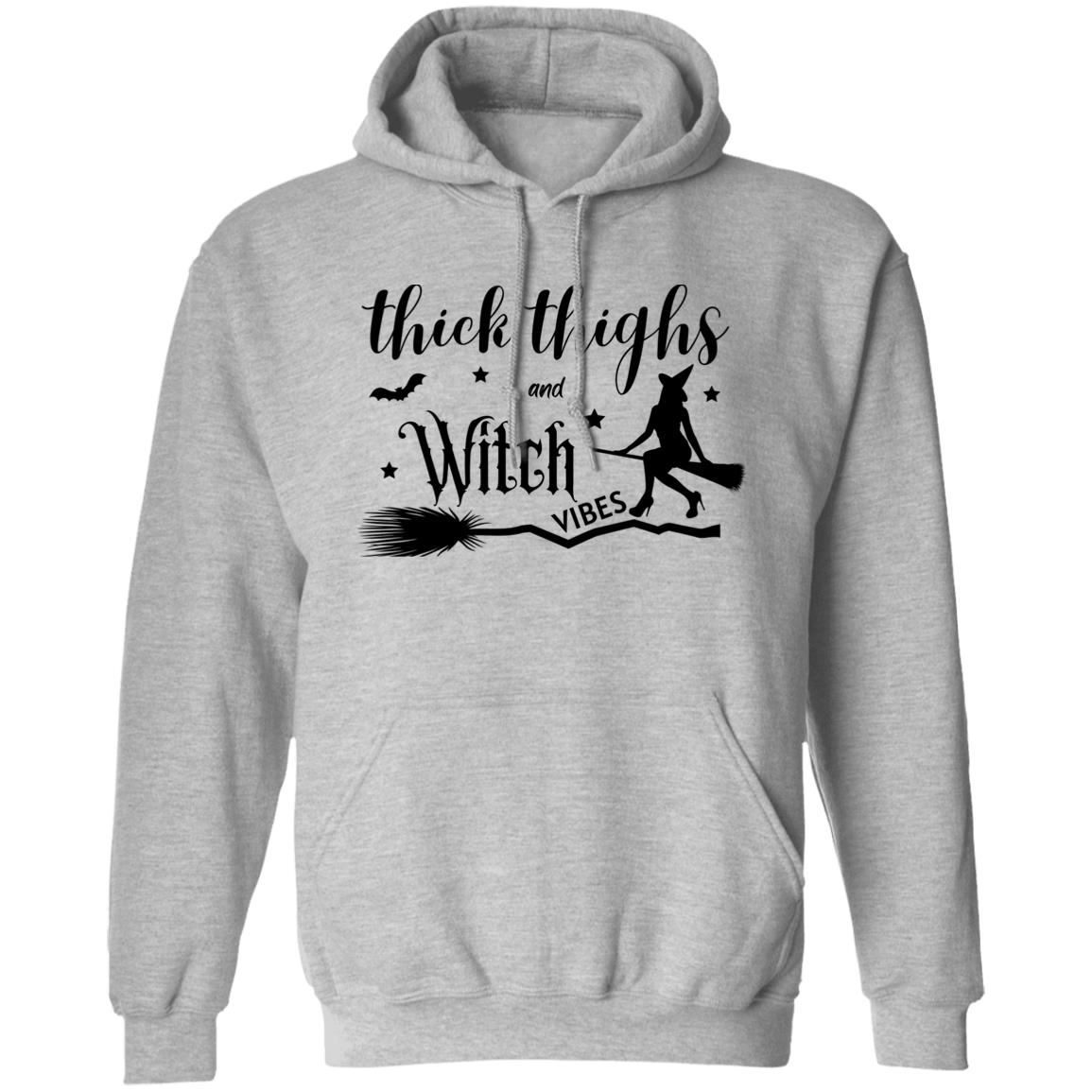 Thick Thighs & Witch Vibes - Halloween - Z66x Pullover Hoodie