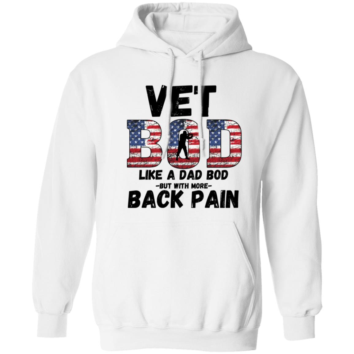 Vet Bod / Back Pain (Veterans)  - Pullover Hoodie 8 oz (Closeout)