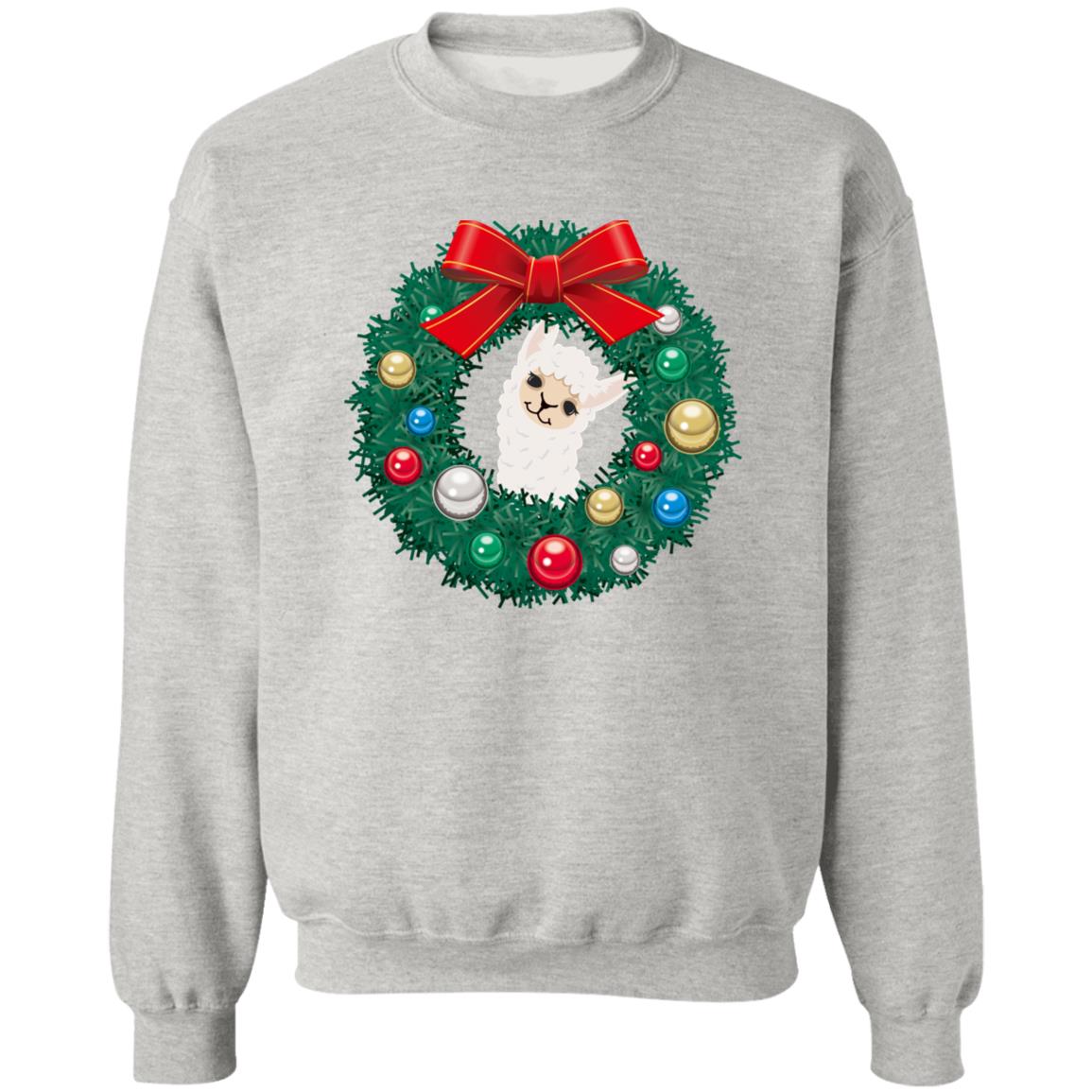 Llama Christmas - G180 Crewneck Pullover Sweatshirt