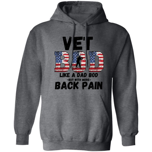 Vet Bod / Back Pain (Veterans)  - Pullover Hoodie 8 oz (Closeout)