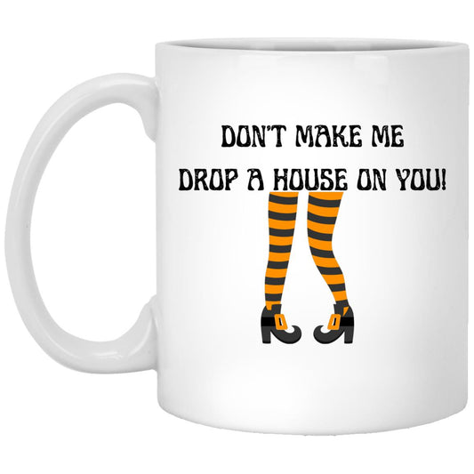 Drop a House - Halloween -XP8434 11 oz. White Mug