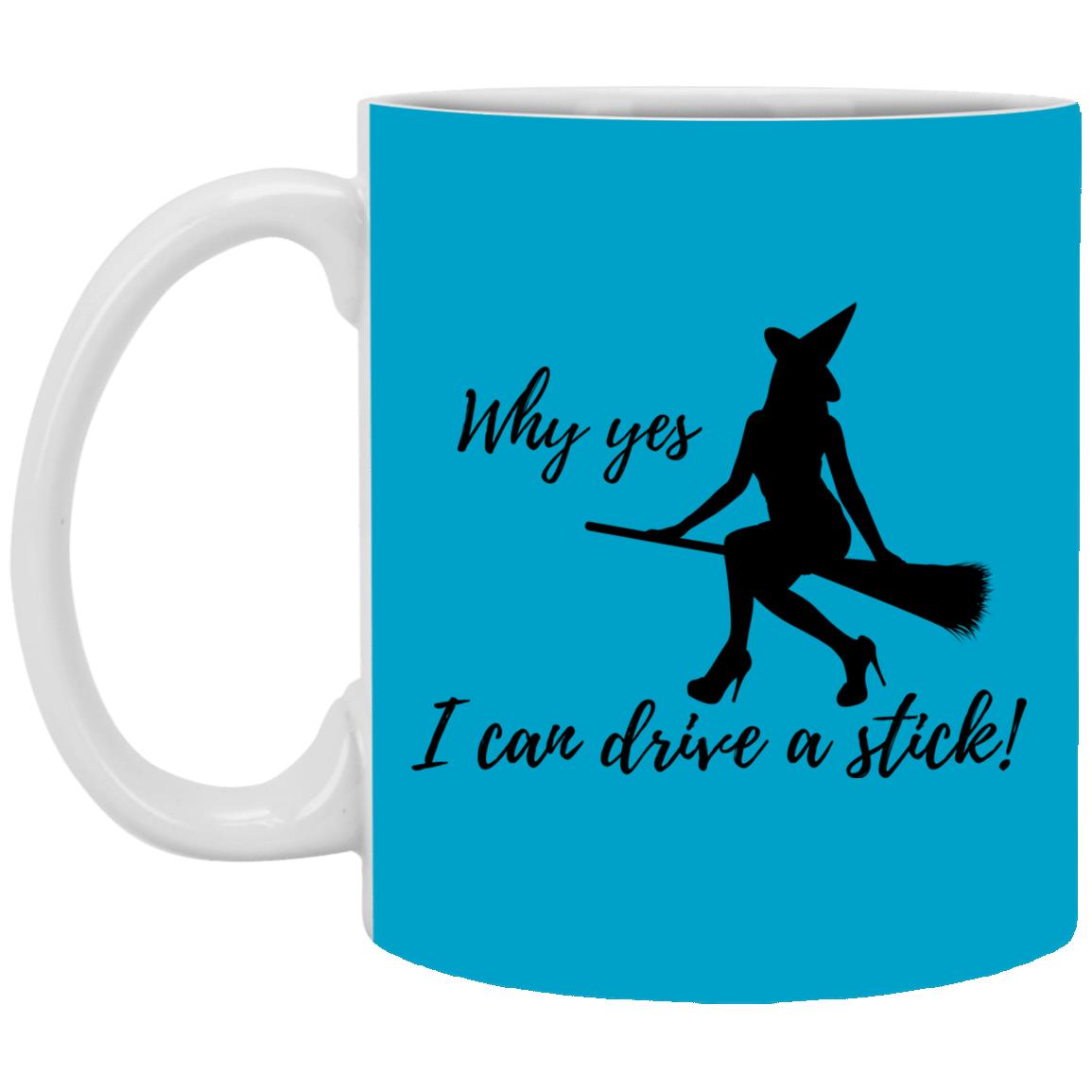 I can Drive a Stick - Halloween - XP8434 11 oz. White Mug