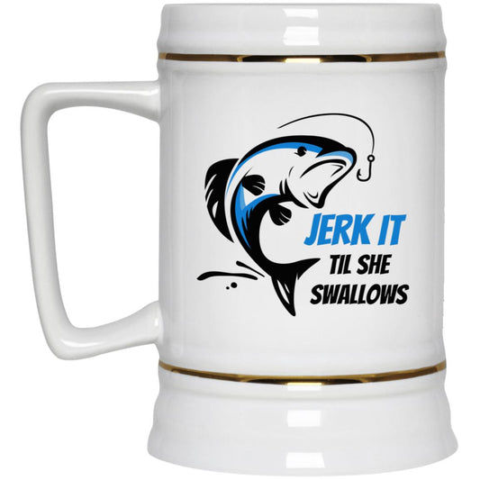 Jerk it  -Blue  Fish-22217 Beer Stein 22oz.