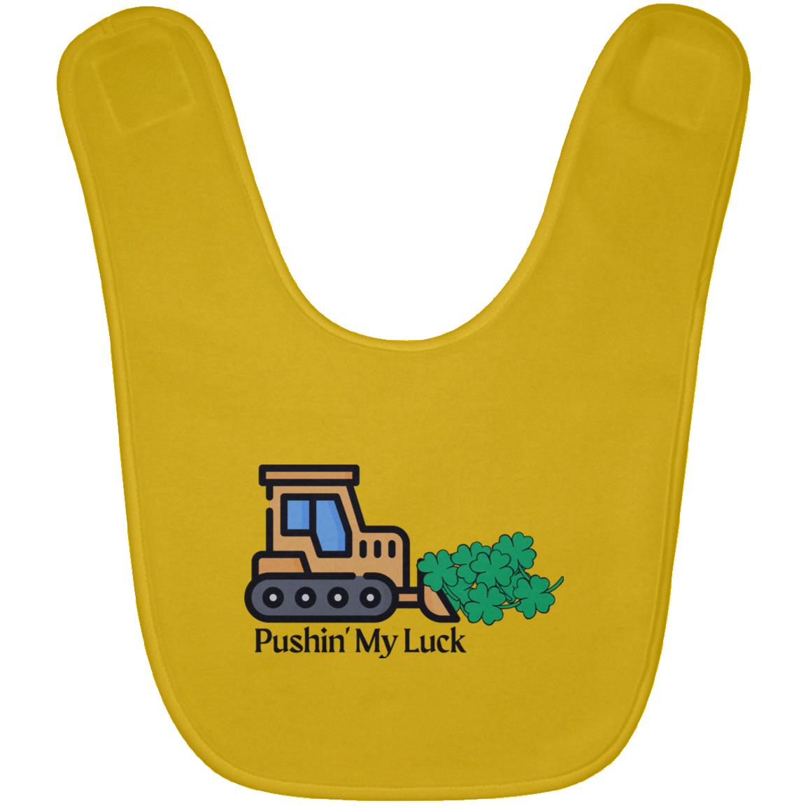 Pushin' My Luck (St. Patrick's Day) - Baby Bib