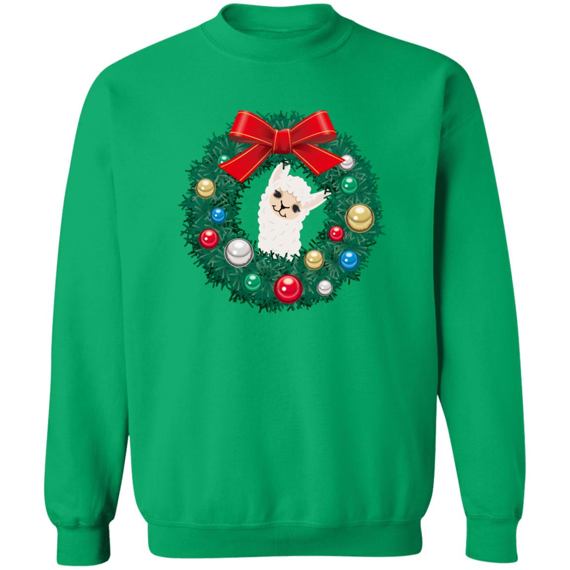 Llama Christmas - G180 Crewneck Pullover Sweatshirt