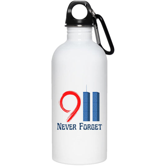 Never Forget (7)-20 oz. Stainless Steel Water Bottle