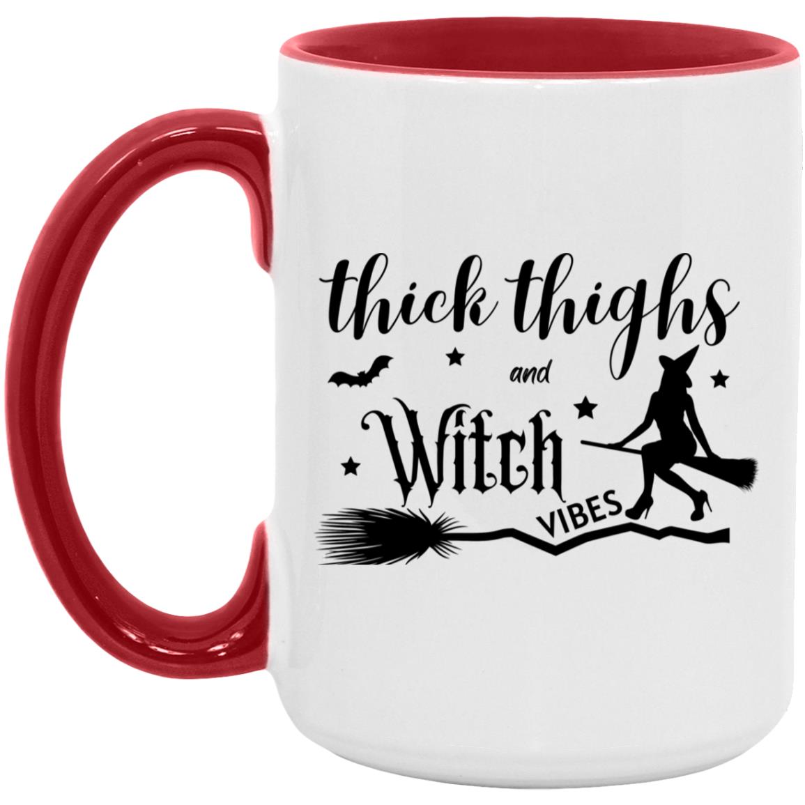 Thick Thighs & Witch Vibes - Halloween -AM15OZ 15oz. Accent Mug