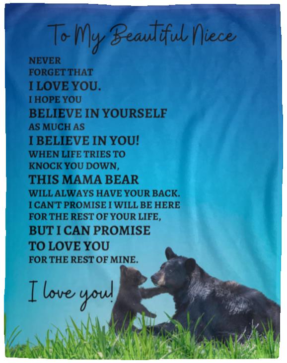 To My Beautiful Niece (Mama Bear) Blanket