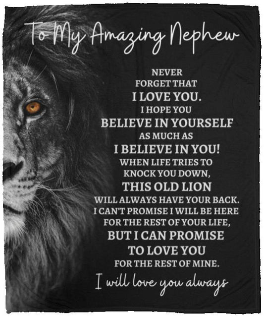 To My Amazing Nephew (Lion) Blanket