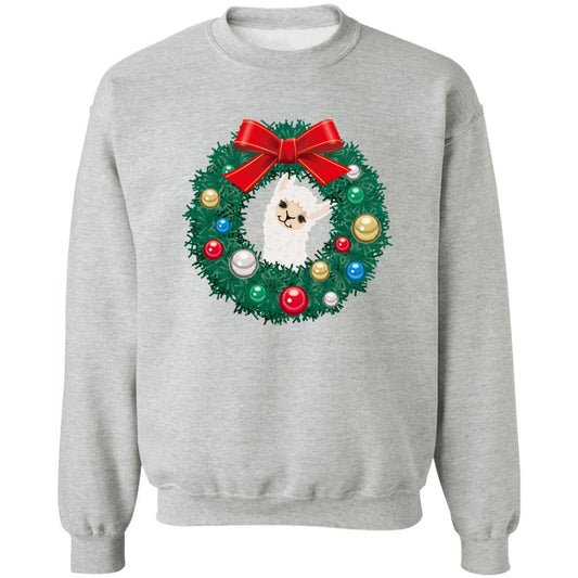 Llama Christmas - G180 Crewneck Pullover Sweatshirt