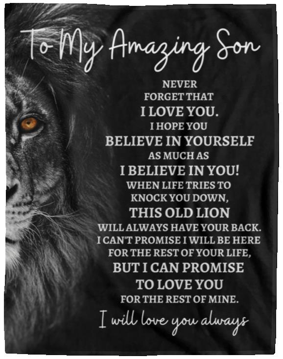 To My Amazing Son (Lion) Blanket
