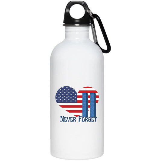 Never Forget (6)-20 oz. Stainless Steel Water Bottle