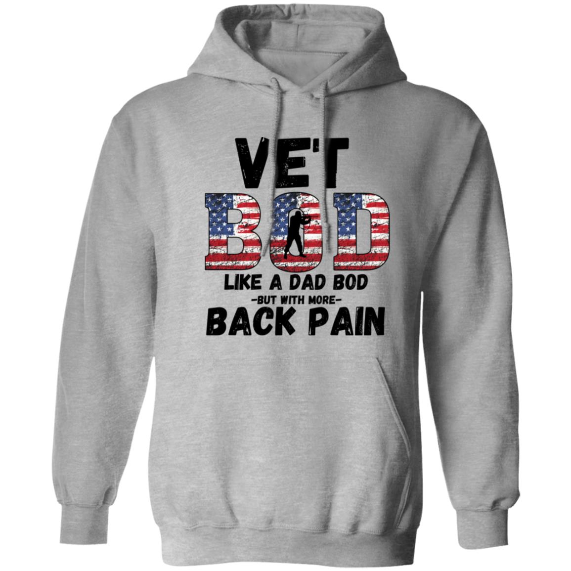Vet Bod / Back Pain (Veterans)  - Pullover Hoodie 8 oz (Closeout)