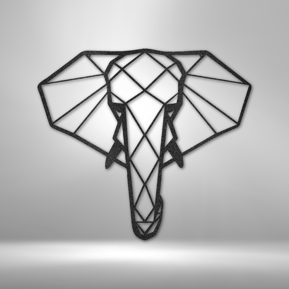 Geometric Elephant - Steel Sign