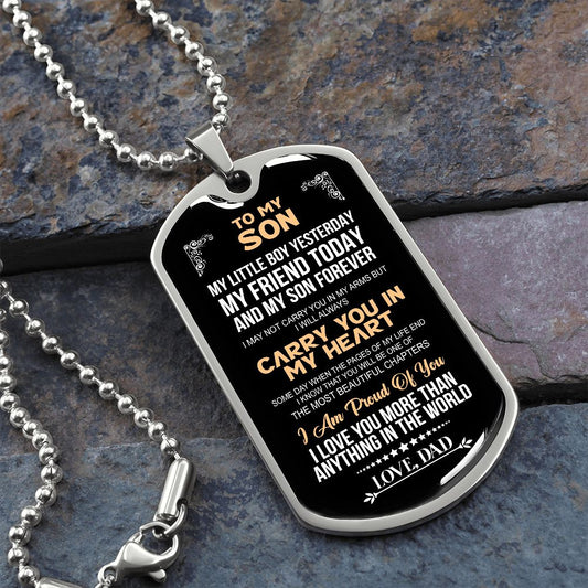 Carry You in My Heart From Dad -Dog Tag