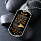 To my Son, Never Lose (Fist Bump Orange) - Dog Tag
