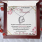 To My Beautiful Step Daughter / nonbiological (Burgundy Card) - Forever love Necklace