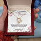 To My Beautiful Step Daughter / nonbiological (Burgundy Card) - Forever love Necklace