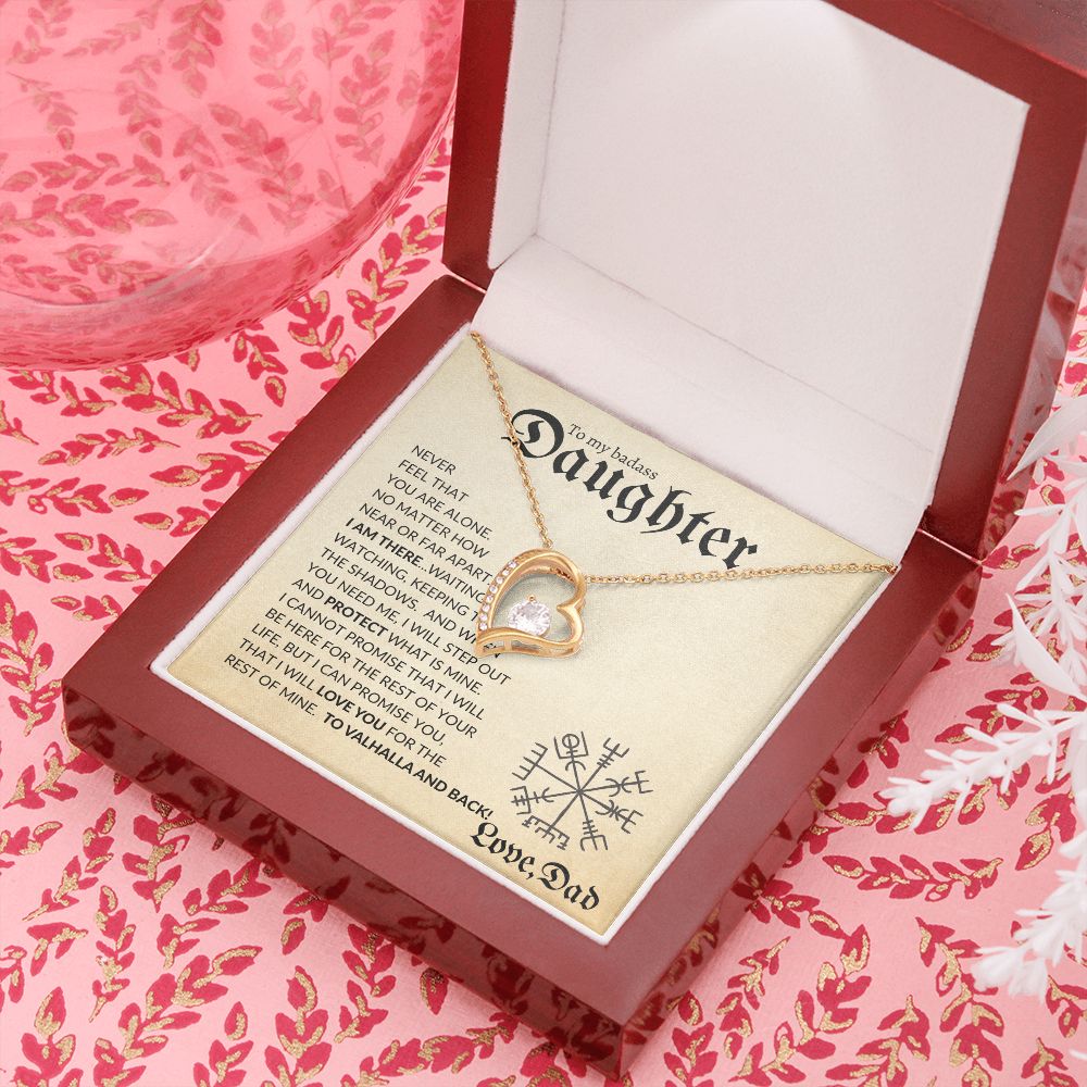 Daughter from Dad (Beige Viking Card) - Forever Love Necklace