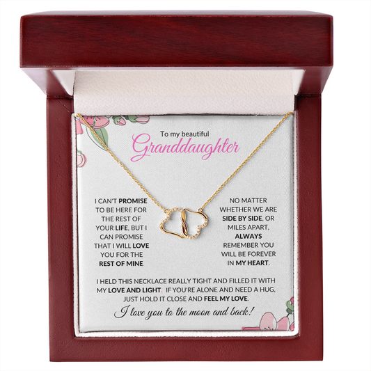 Granddaughter (Pink Card) - 10K Gold Everlasting Love Necklace