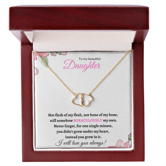 Nonbiological / Adopted Daughter (pink card) - Everlasting Love Necklace