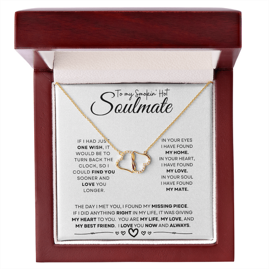 Smokin' Hot Soulmate - 10K Gold Everlasting Love Necklace