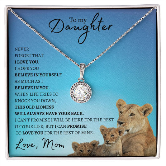 Daughter from Mom (New Lioness Card) - Eternal Hope Necklace