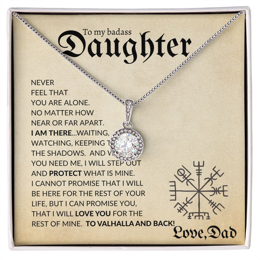 Daughter from Dad  (Beige Viking Card) - Eternal Hope Necklace