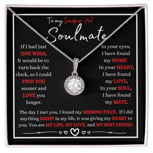 To My Smoking Hot Soulmate ( Red Hot Black Card) - Eternal Hope Necklace