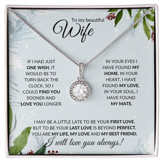Wife (Christmas Holly Card) - Eternal Hope Necklace