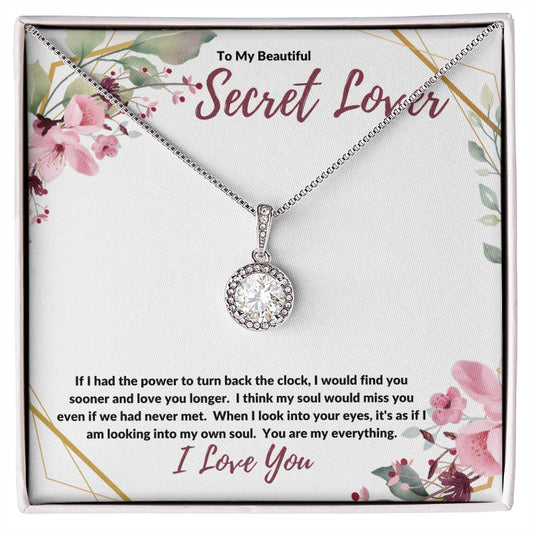 To My Secret Lover (Burgundy Card) - Eternal Hope Necklace